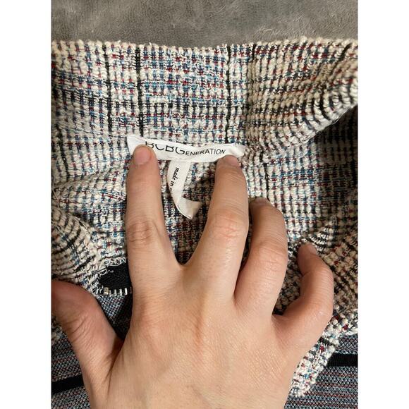 BCBGeneration‎ Knit Jacket Size Large Gray Tweed Zip Lightweight Blazer - Picture 4 of 7